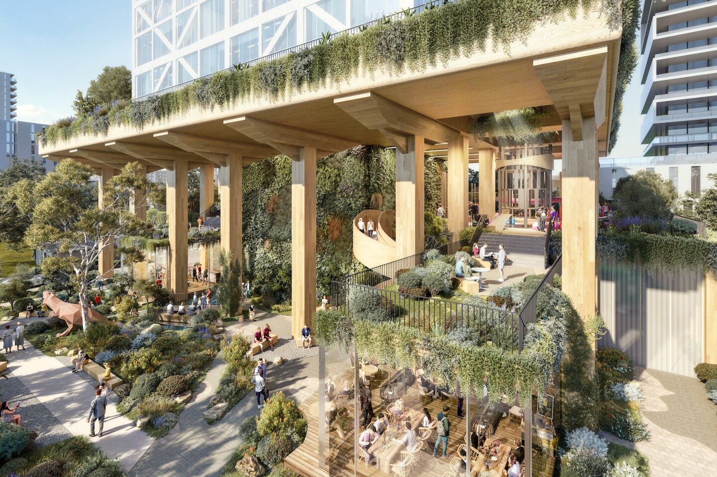 C6 will include 245 apartments, as well as a public plaza and park