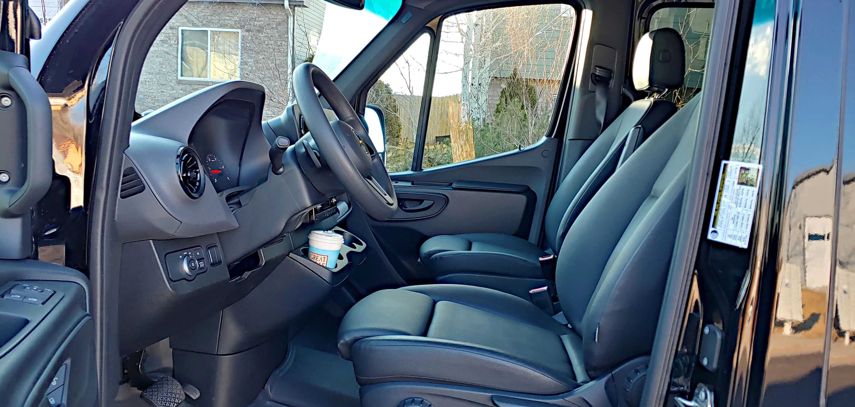 Seating in the Mercedes-Benz Sprinter is less bus-like than might be expected, and is far better than some of the alternatives on the market