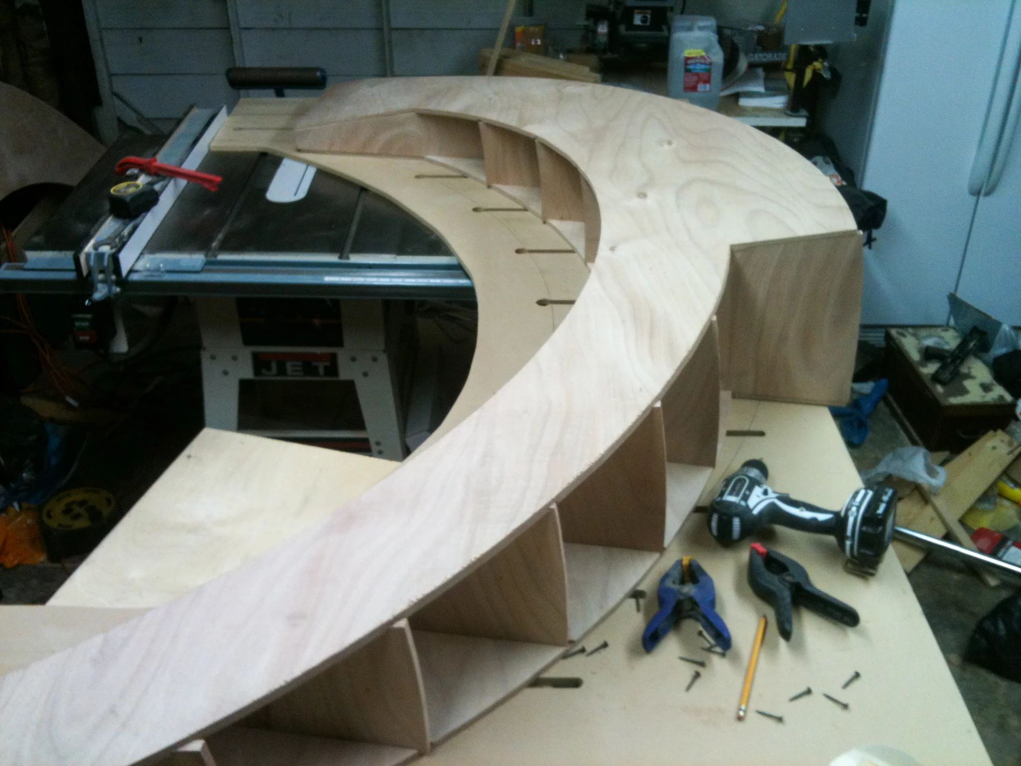 Plywood was chosen because it's far easier and cheaper to work with than steel (Photo: Chris Robinson)