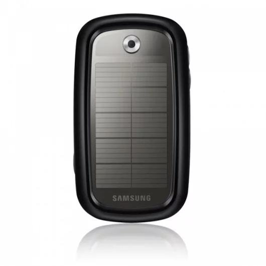 The solar panel on the back of the phone