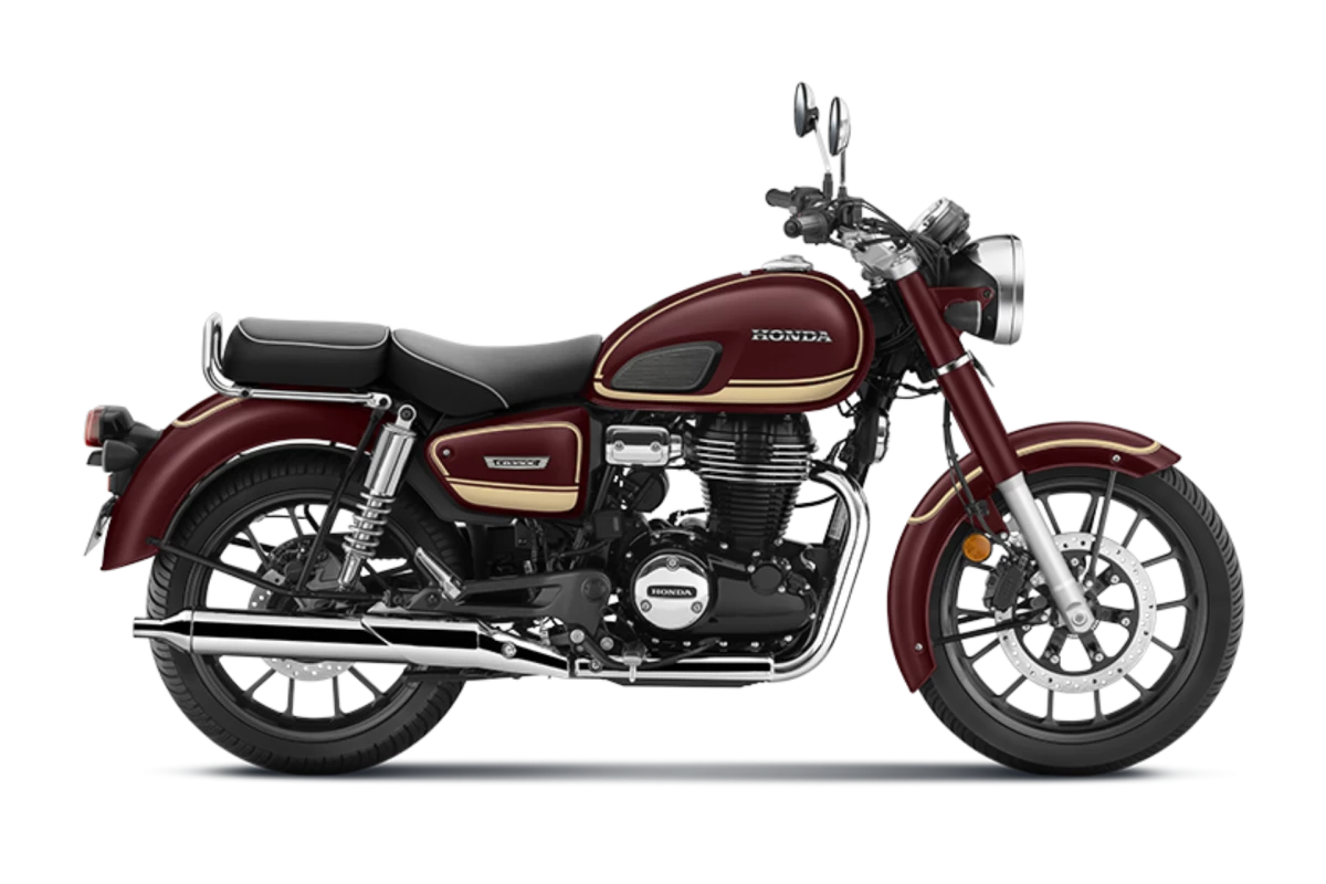 The CB350 Special Edition is based on the stock CB350, but differs with a unique visual motif with vintage designs on the fuel tank, side panels, and fenders