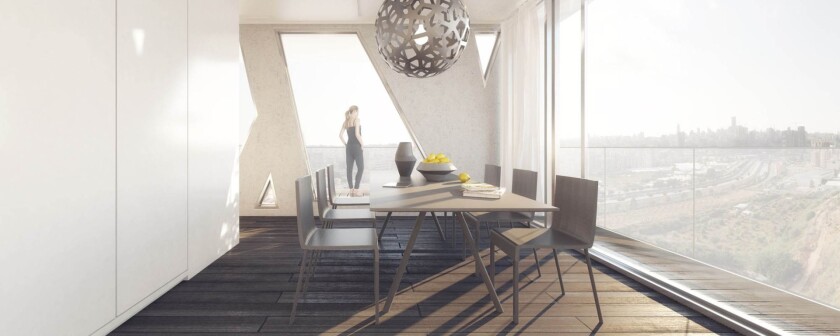 Inside the 13th floor apartment
