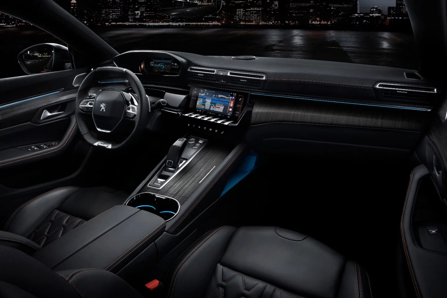 The interior of the 508 hosts Peugeot's i-Cockpit system, a cabin designed in the interests of road safety and revealed in 2016