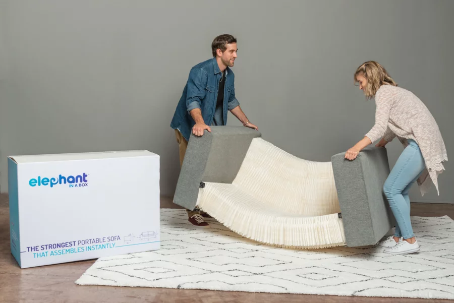 Aviation technology was used to create the Elephant In A Box sofa