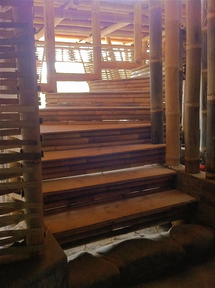 Interior detail of Big Tree Farm's new all-bamboo chocolate factory