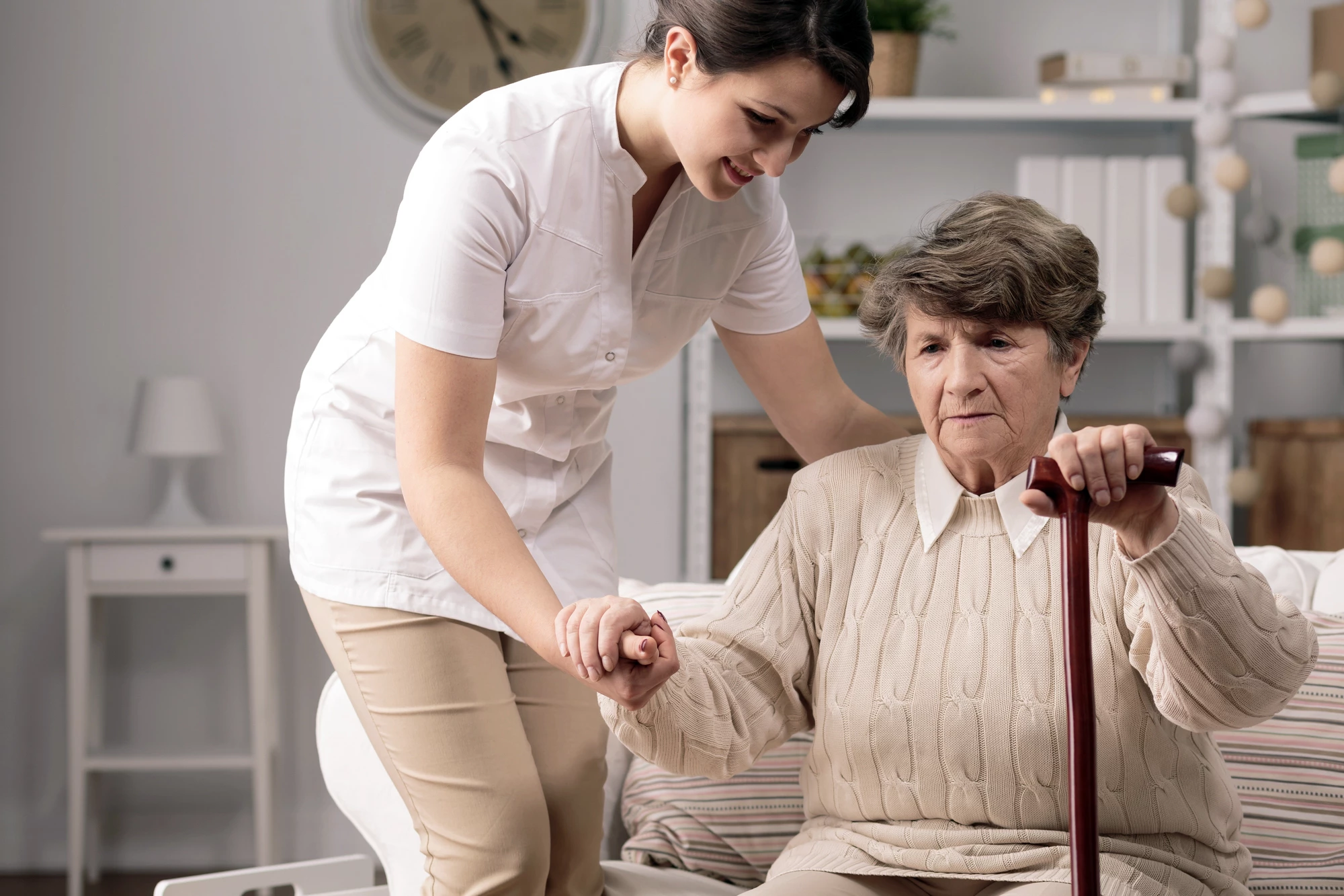 Home care includes nursing care, help with daily activities, and personal support