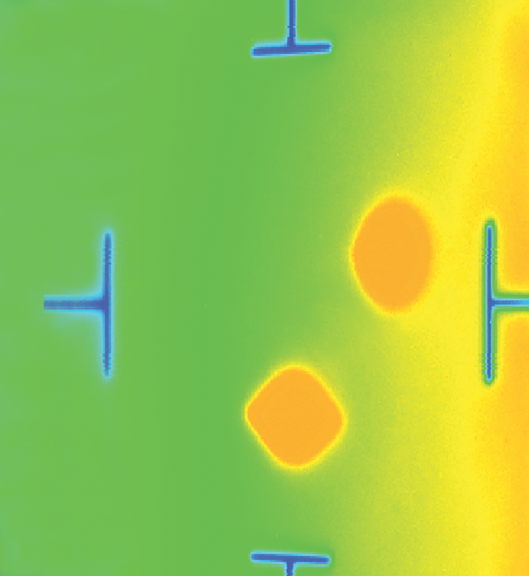 The very first image produced at the Large Hadron Collider, when protons were first circulated in September 2008