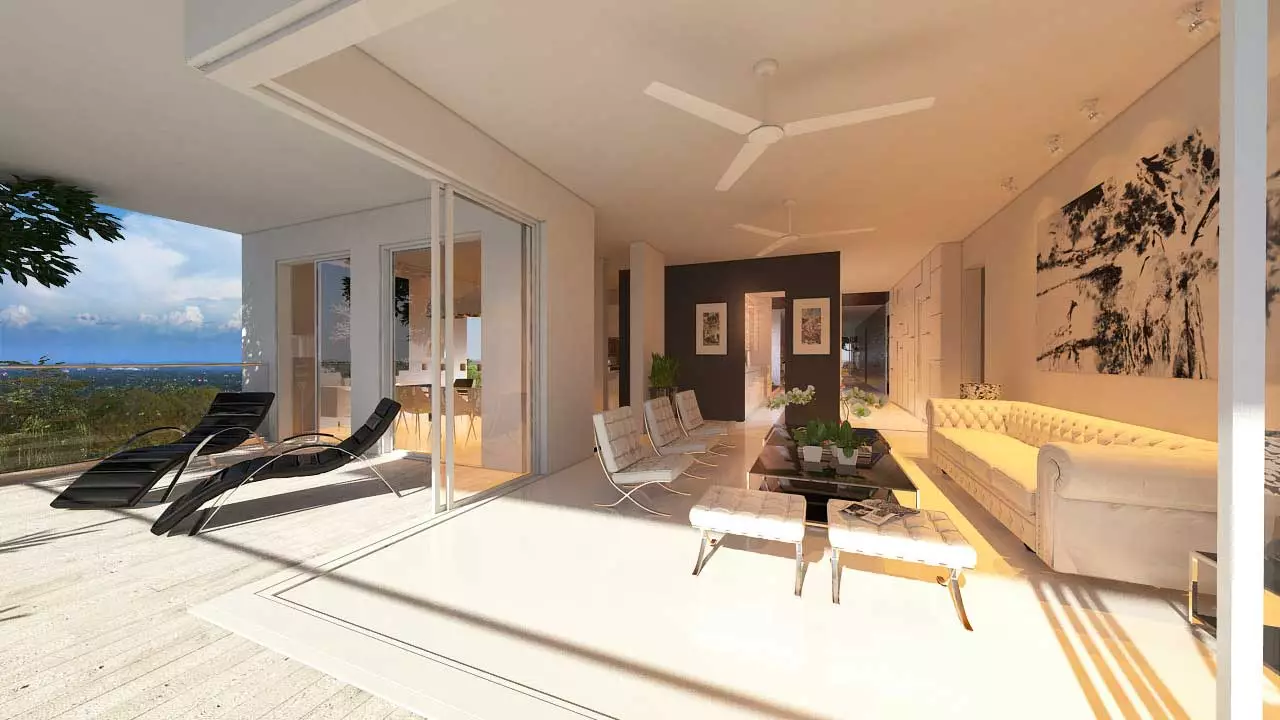 The apartments are designed to give the residents a sense of ground-level living, as well as privacy and tranquility despite being located in a bustling city