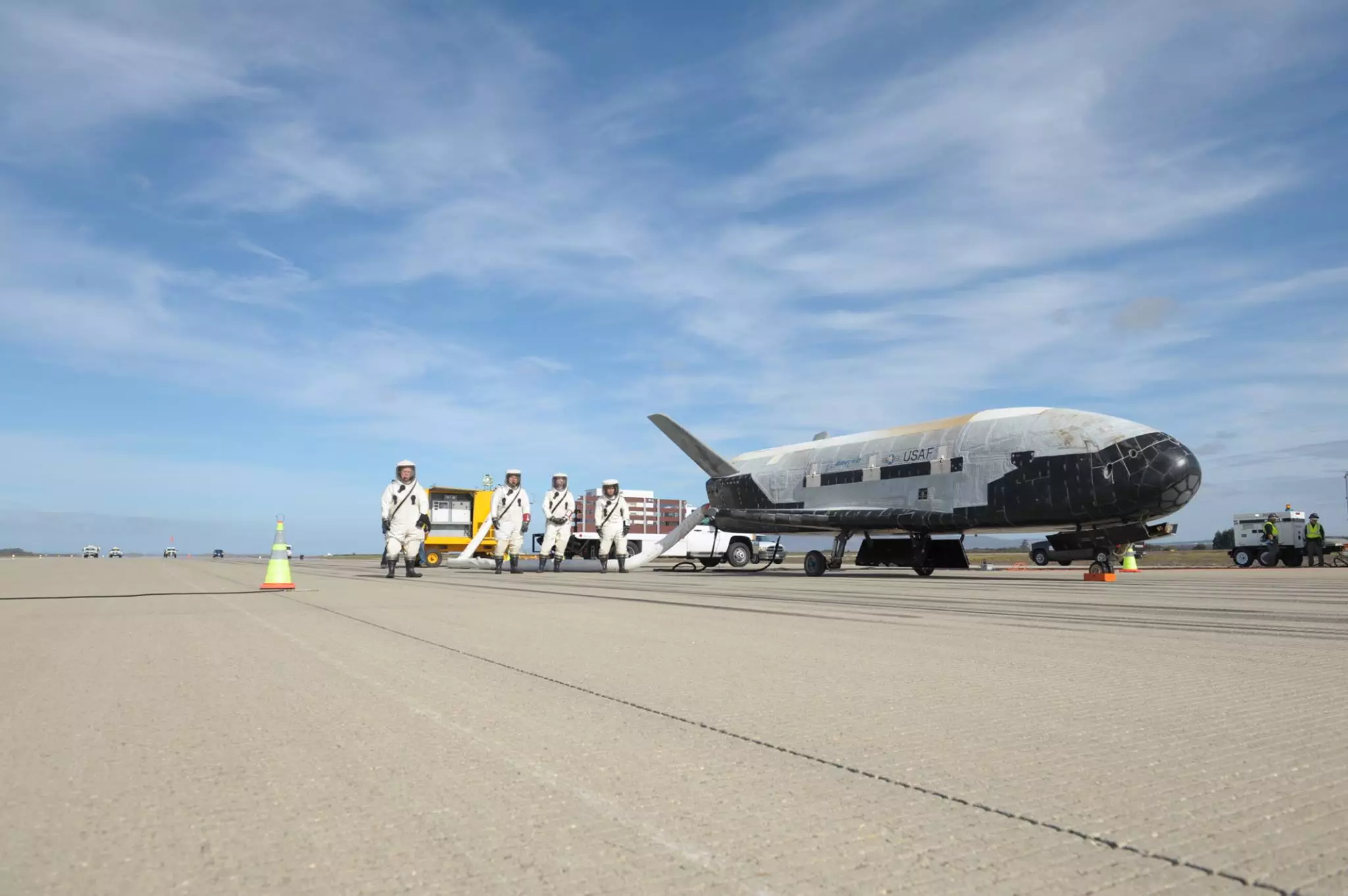 The X-37B landing was monitored by the 30th Space Wing (Image: Boeing)