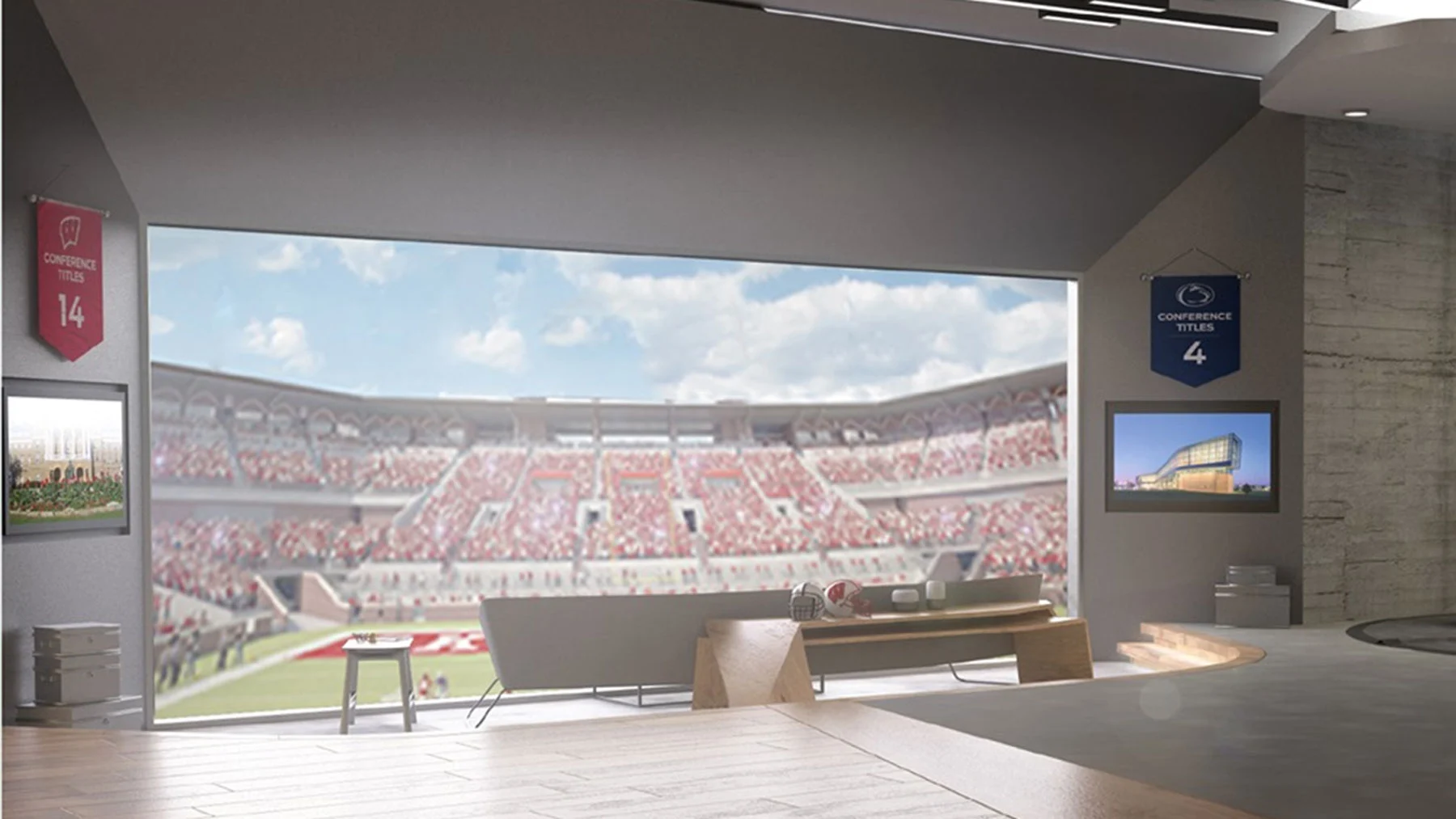 Fox Sports VR offers a virtual viewing suite for sporting events