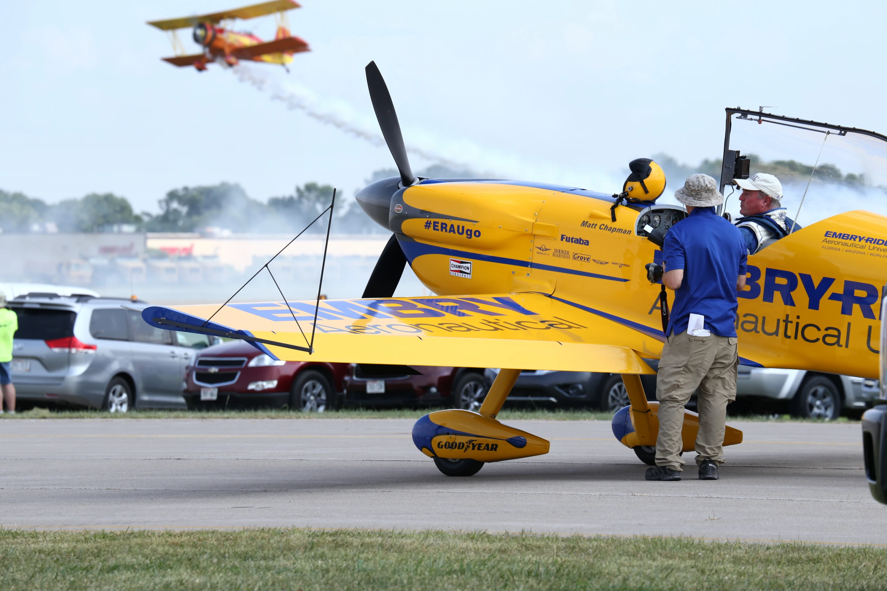 Single wing aerobatic plane prepping for flight (Photo: Angus MacKenzie/Gizmag.com)