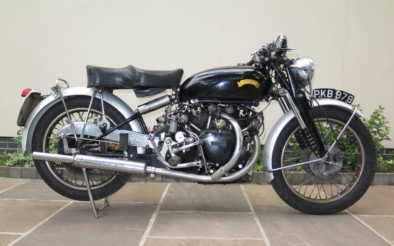 Fetching £52,640 ($80,208), this 1953 Vincent Black Shadow was lot 72 at H&H Imperial War Museum Duxford held on 13 October, 2015
