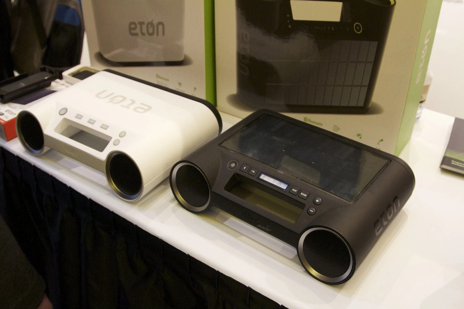 The Rukus (left) and Rukus Solar (right) portable Bluetooth sound systems