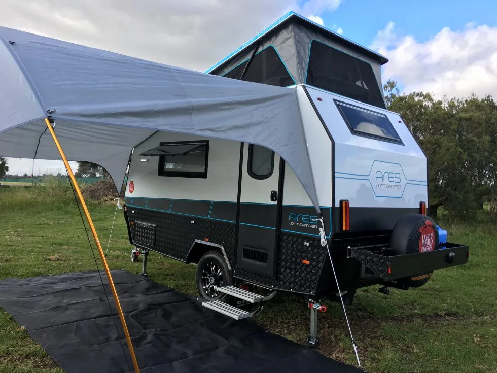Mars Ares camping trailer with optional awning