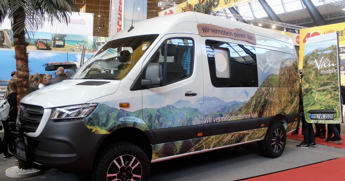 camper van with pop out bathroom