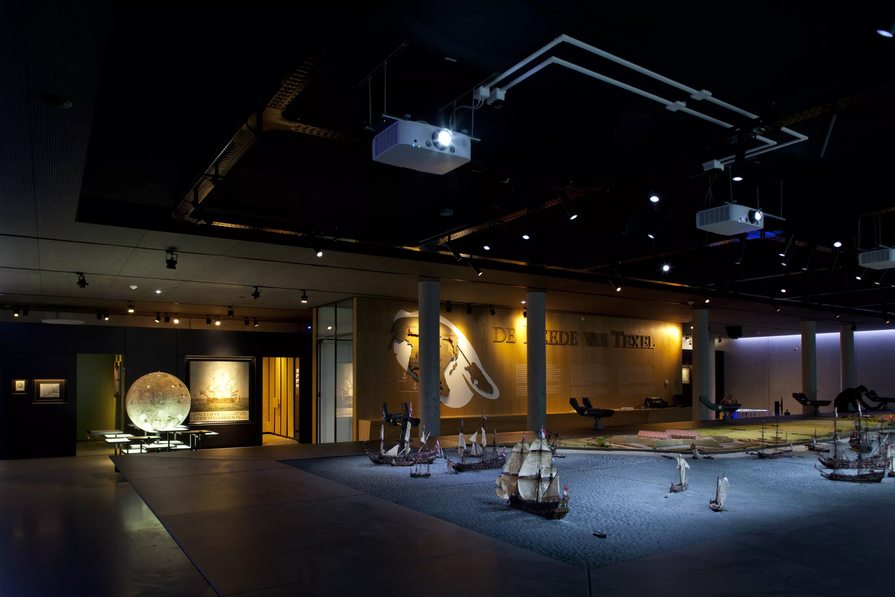 There's rather less daylight in the basement, unsurprisingly, but the darkness is put to use, hosting a number of projection exhibits (Photo: Mecanoo architecten)