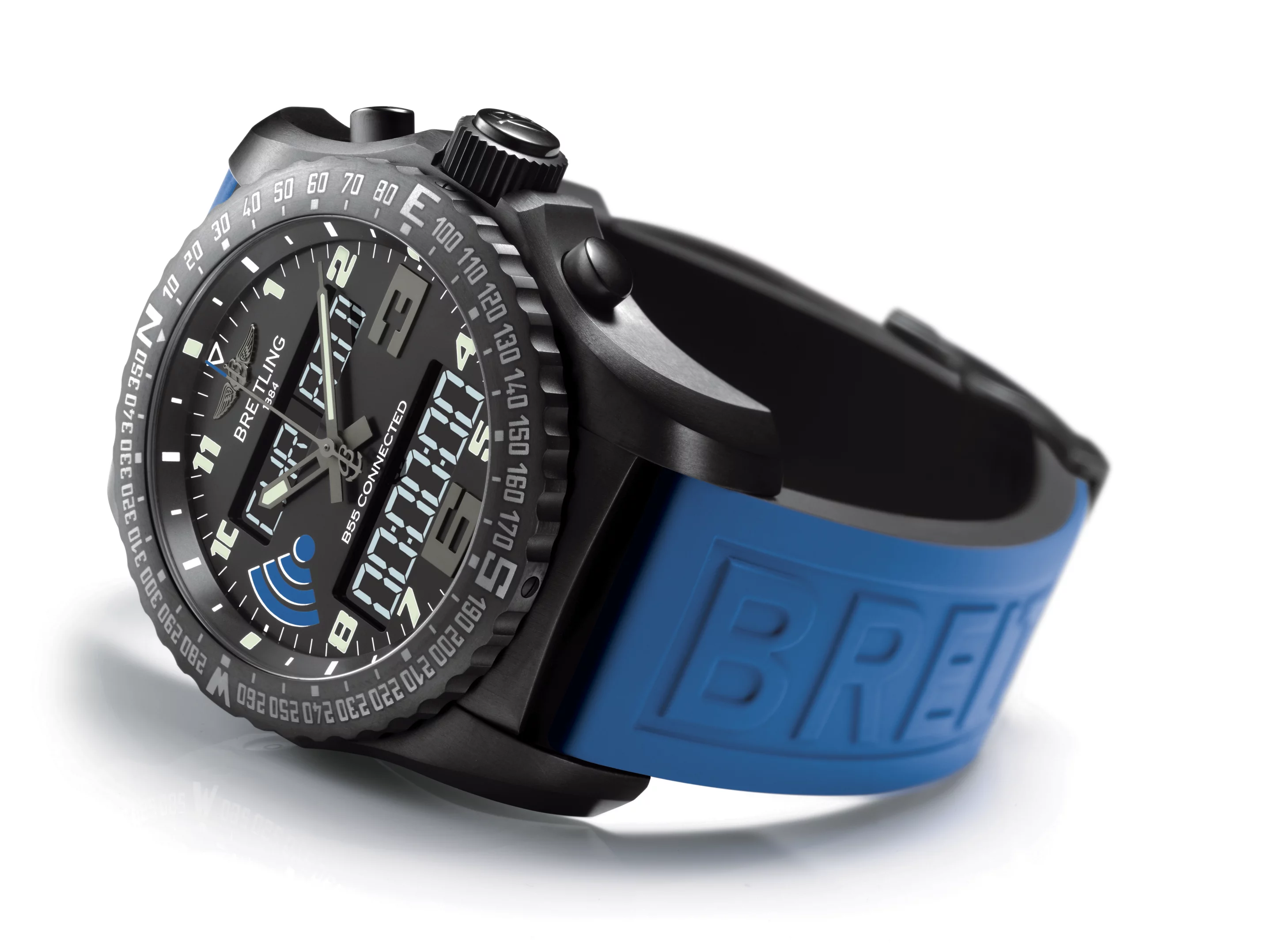 The Breitling B55 Connected has a rechargeable battery