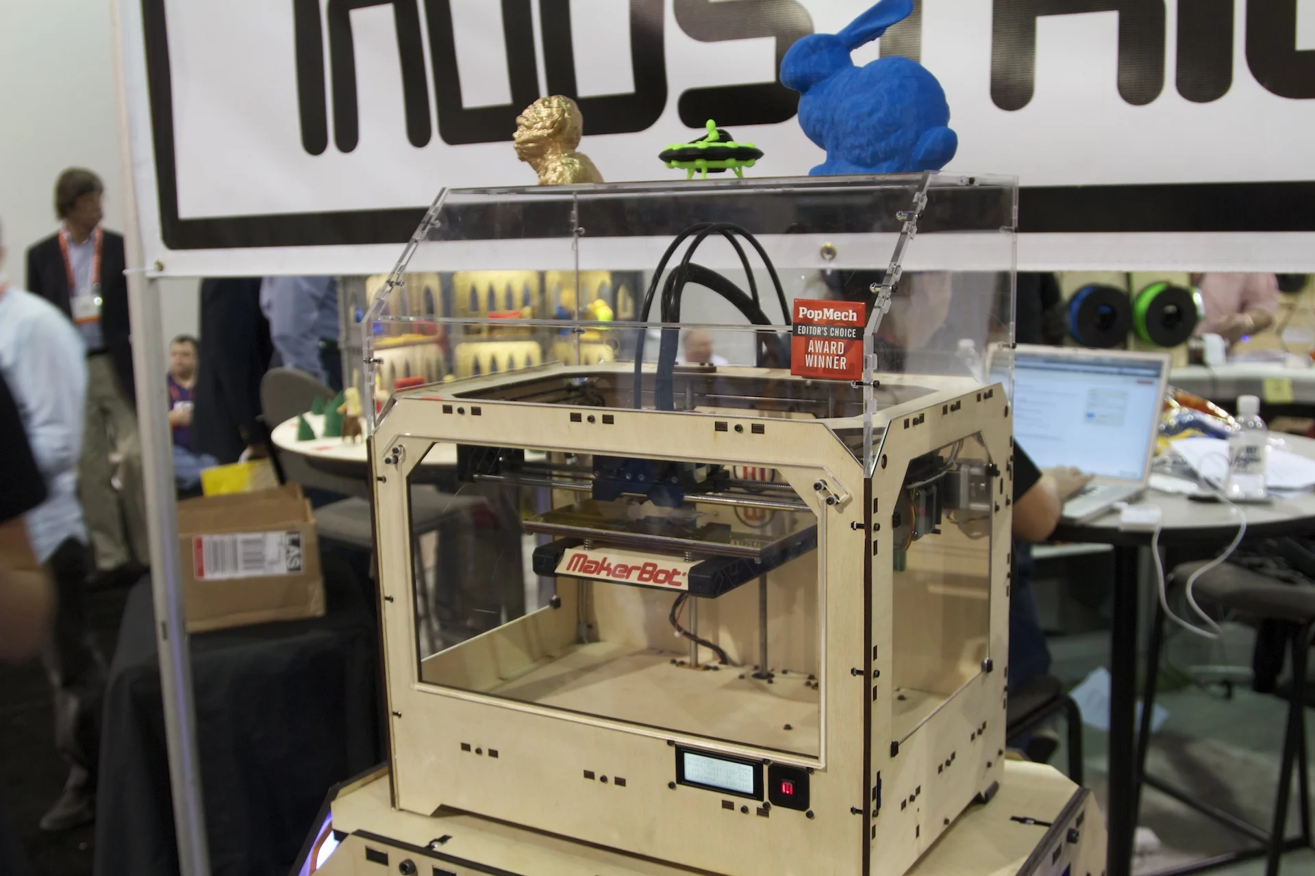 MakerBot has unveiled its latest desktop-friendly 3D printer at CES 2012, the Replicator - with a bigger print footprint and the ability to create objects in two colors at the same time