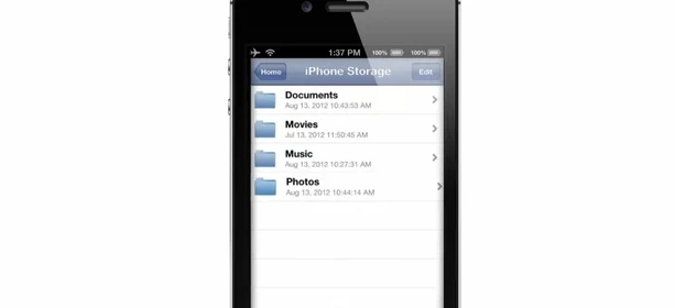 A Screenshot of the app used for copying files to and from the microSD card