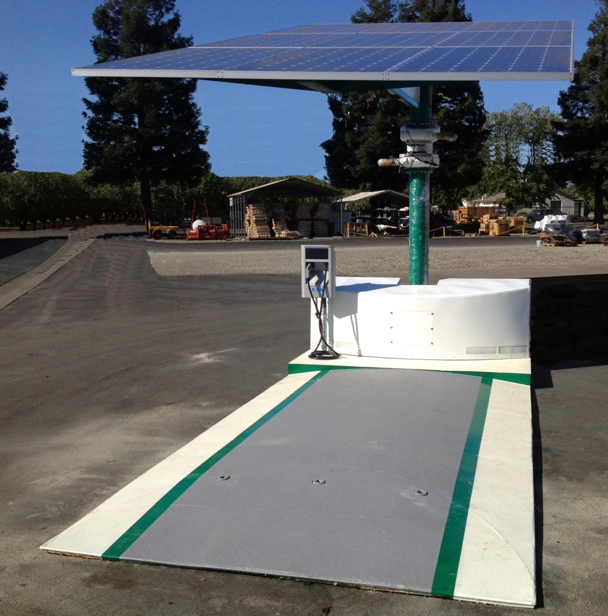 Envision Solar's EV ARC station is portable and sets up in minutes