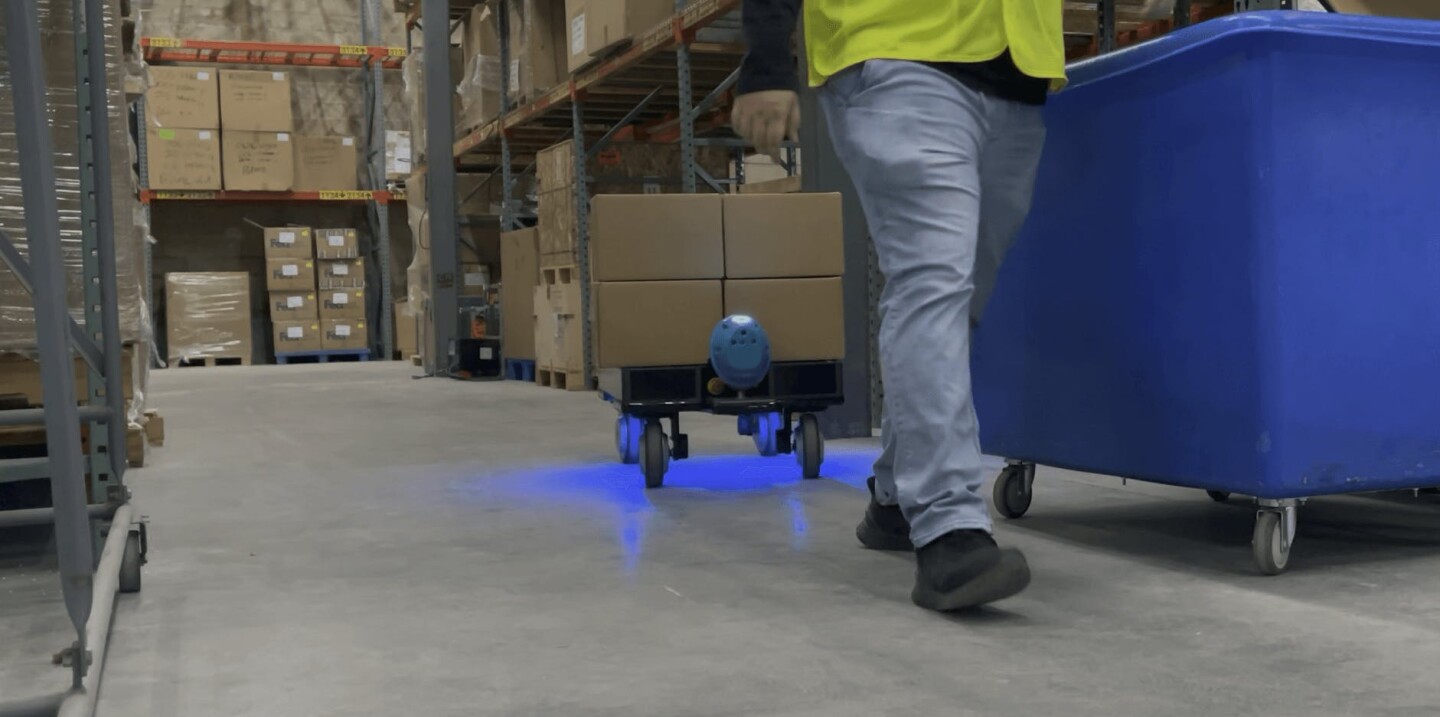 The Kilo robot (shown in prototype form here) continuously maps its surroundings to adapt to dynamic environments