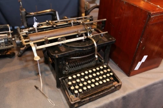 "I'm not good on typewriters," says Bennett-Levy. "I've had some good ones, but these are far from the best I've had. This one has the strikers coming from underneath, so you have to write another five lines before you can see what you've written." It's still got that same bloody awful keyboard though.