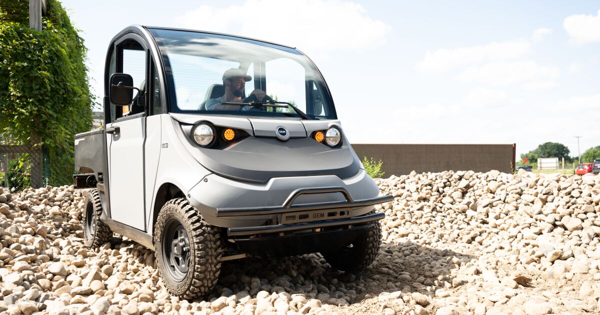 an electric, street legal, all terrain work UTV an electric, street legal, all terrain work UTV