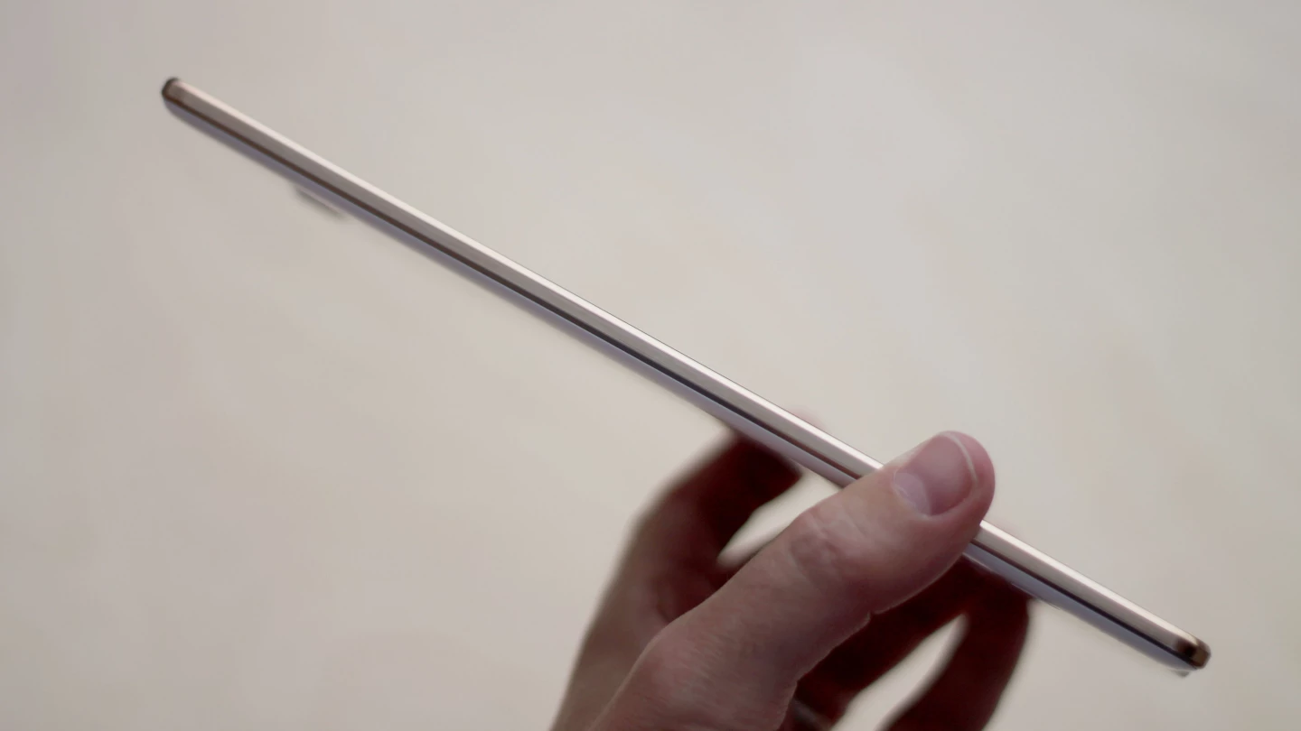 At just 6.6 mm (0.26-in) thick, the Tab S is razor-thin