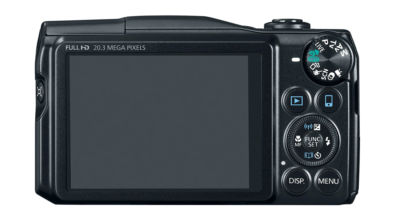 On the back of the Canon PowerShot SX710 HS is a 3-inch 922k dot LCD