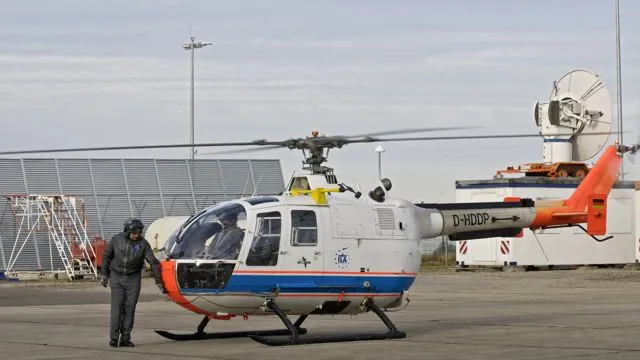 The LEVoG-equipped DLR Bo 105 research helicopter
