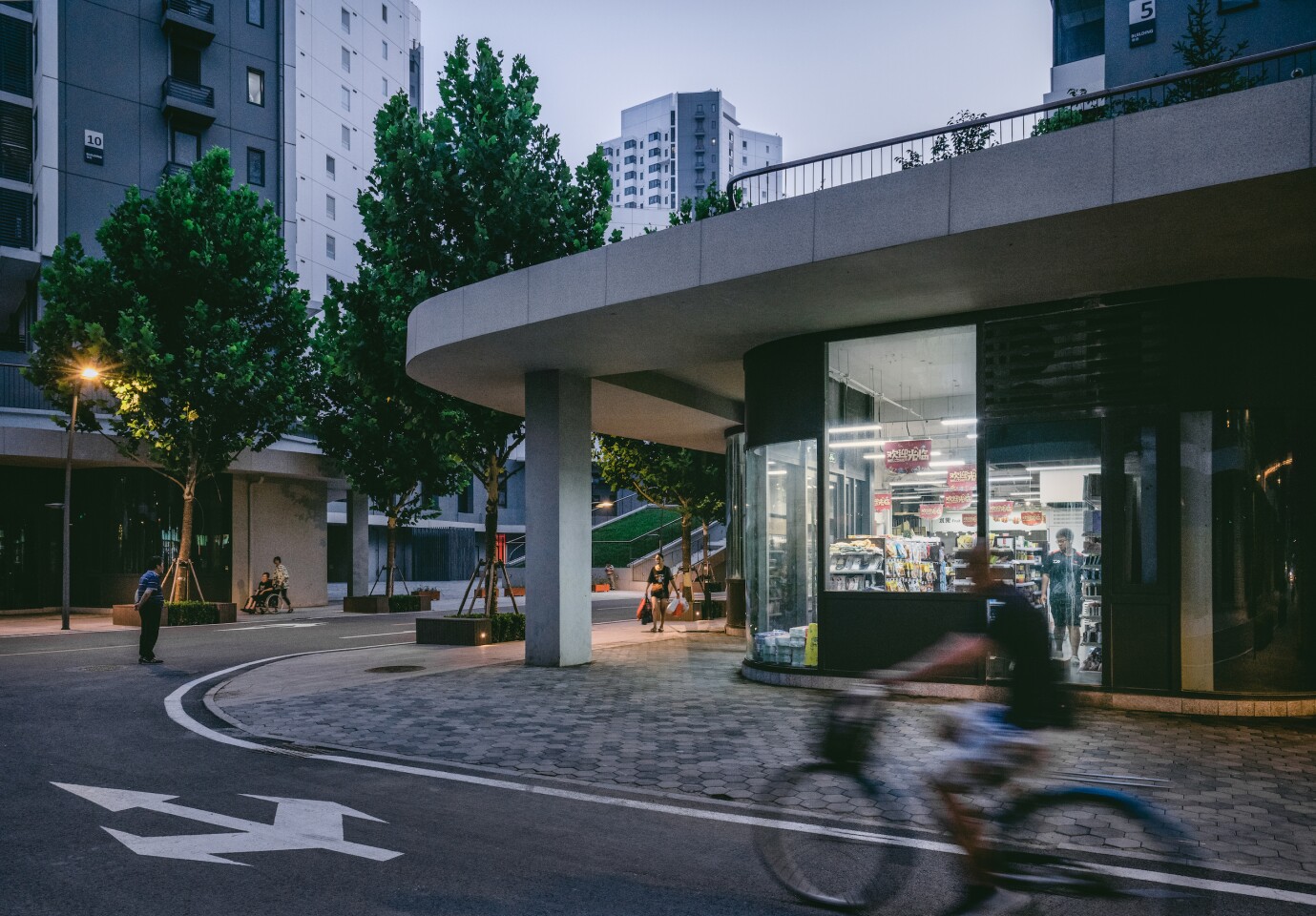 Baiziwan Social Housing includes retail areas, communal amenities, exercise facilities, and more