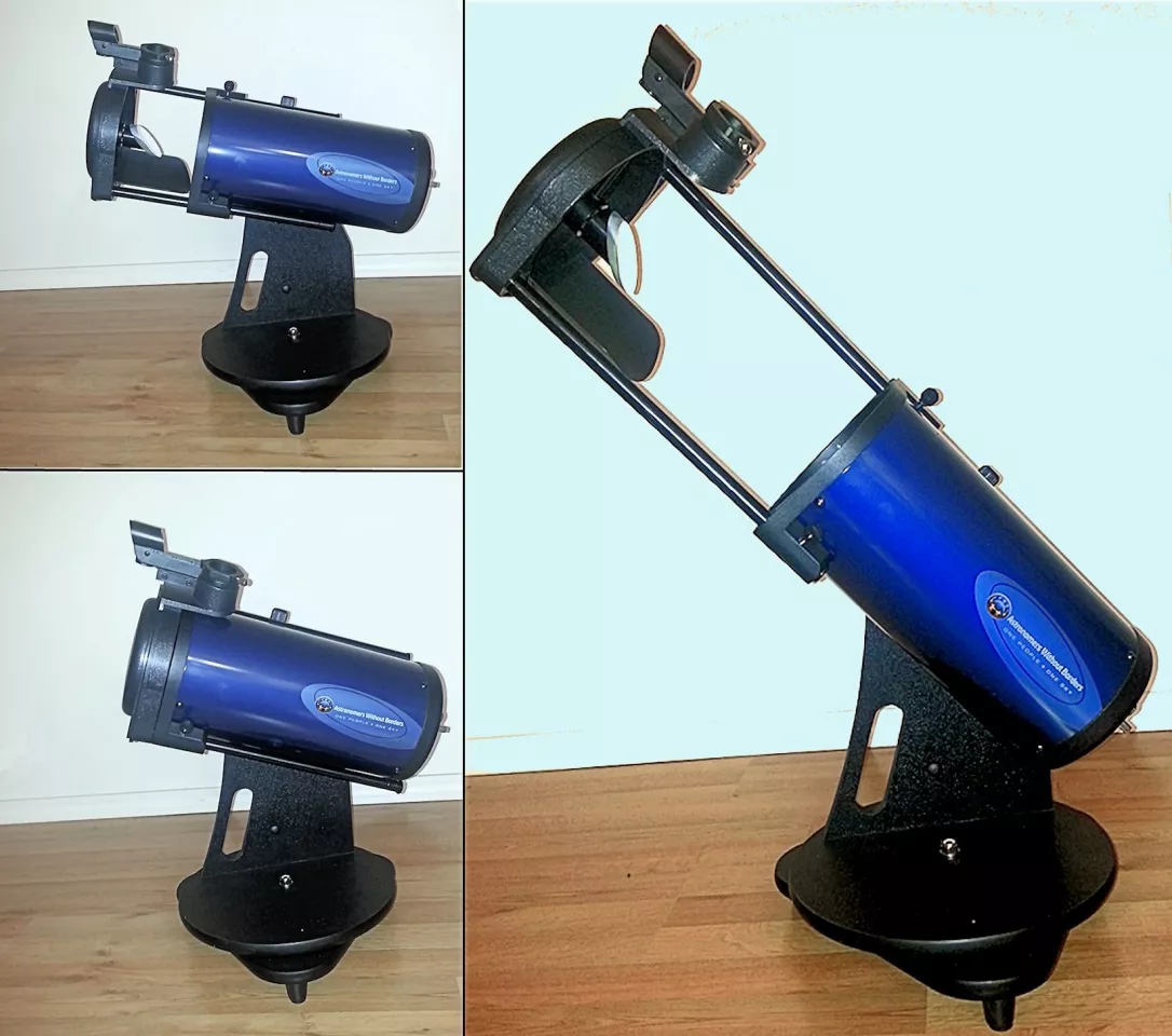 The OneSky's collapsible truss tube turns a compact package into a full-blown scope (Photo: B. Dodson)