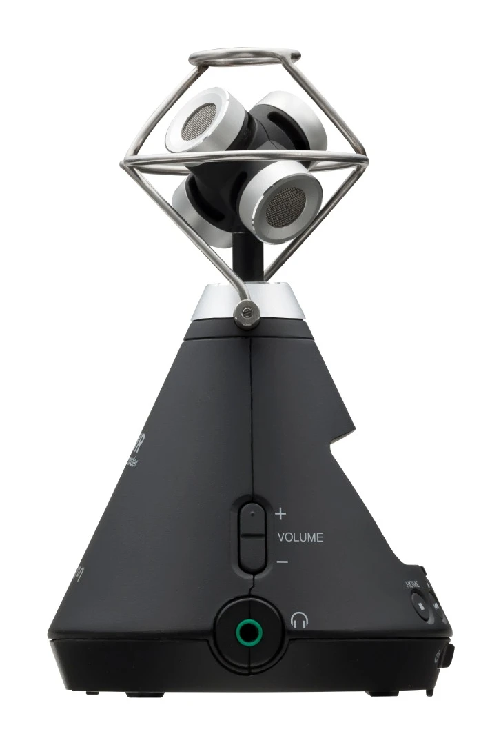 Zoom H3-Vr Handy Recorder users can monitor the 360° audio recording in real time courtesy of a 3.5 mm jack with volume control