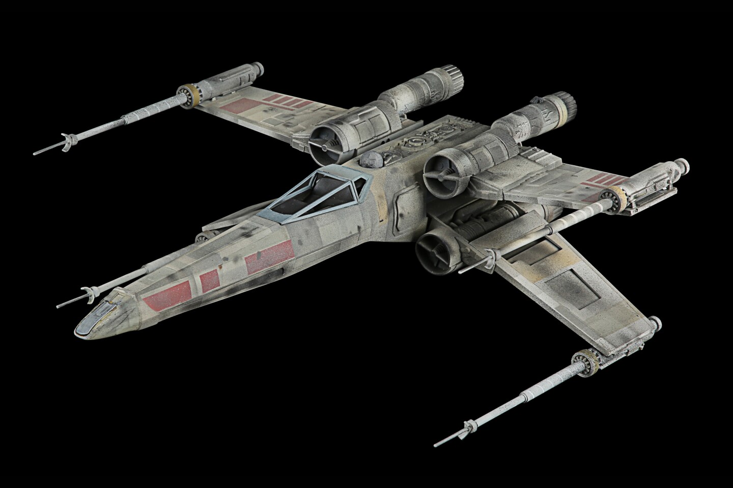 This Industrial Light and Magic X-wing Filming Miniature was used in the filming of "Star Wars: Return Of The Jedi" (1983). It was sold for $317,419 (£237,500) at a Propstore Auction on 11 November 2021