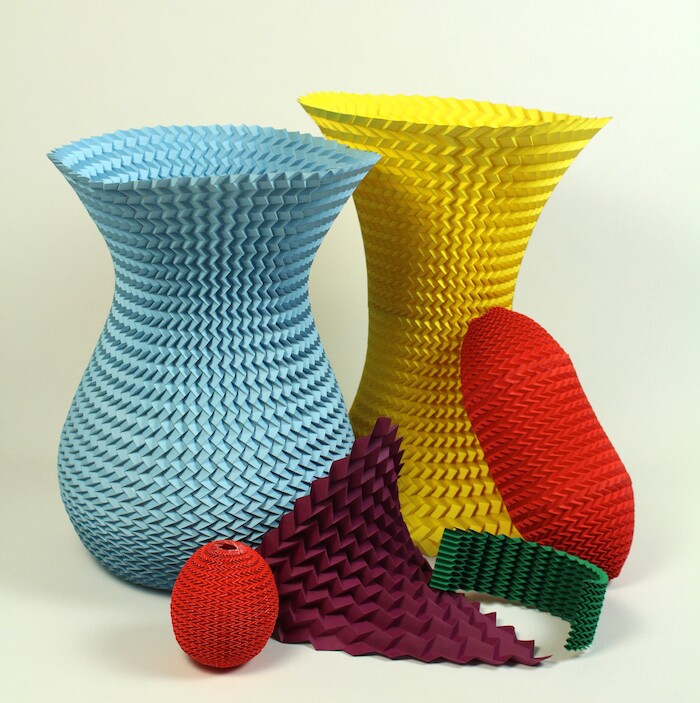 The Miura-ori fold can be used to create a variety of objects