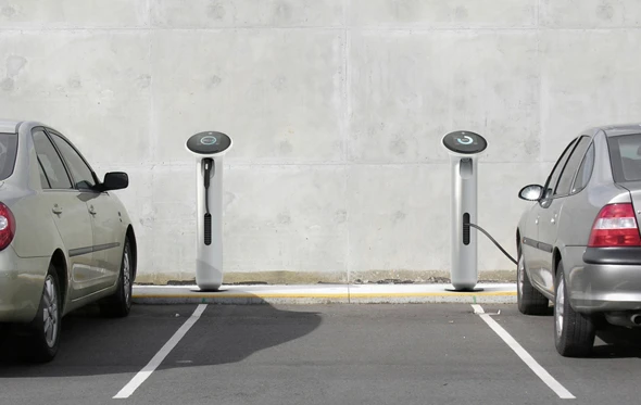 The new WattStation EV charging station could start appearing in parking areas early next year