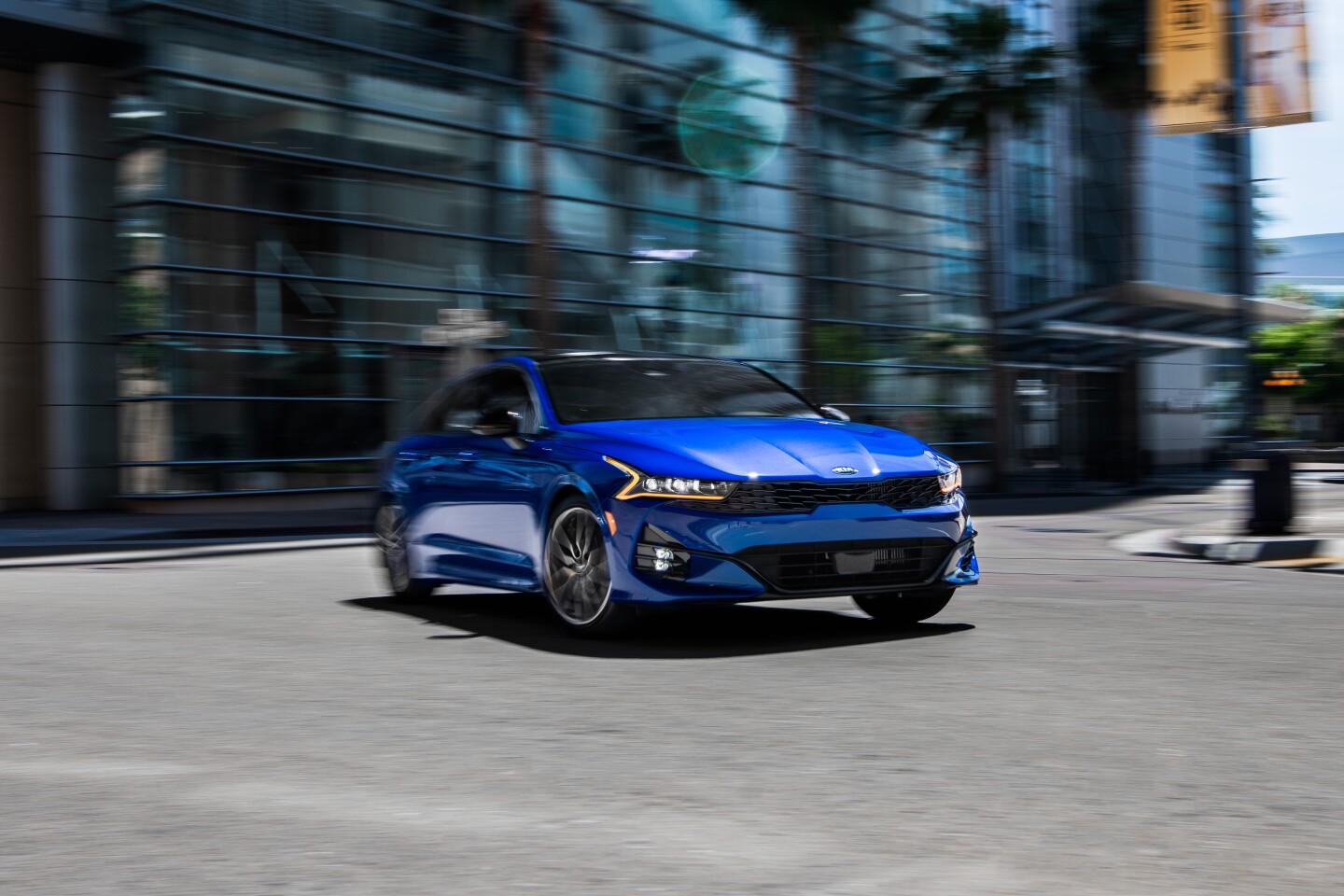 The all-new K5 is designed as a sportier, more powerful midsize sedan