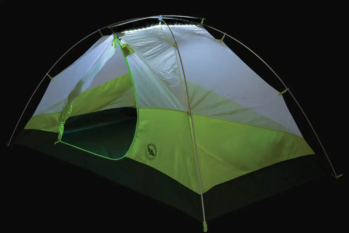Big Agnes Tumble 2 mtnGLO features built-in LED lighting
