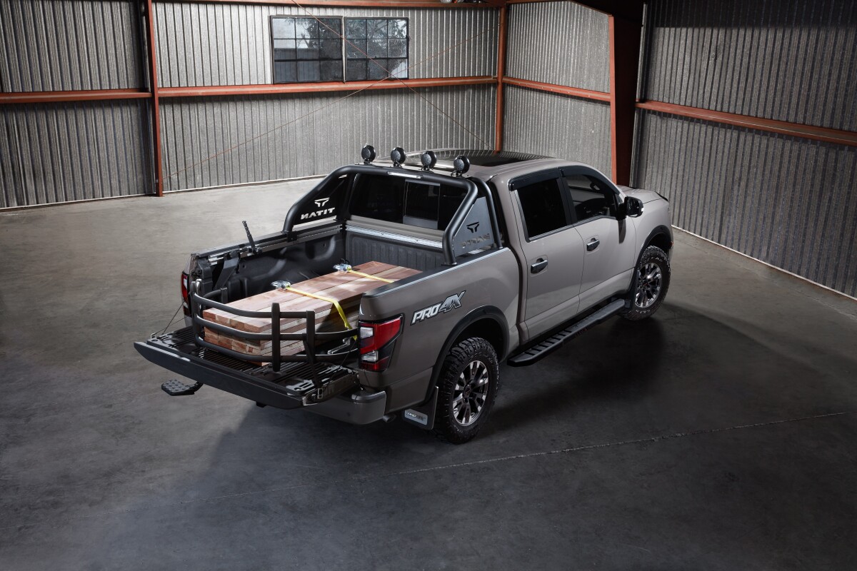 This fully-outfitted Nissan Titan shows what is available for customers at point of sale as add-ons for the pickup truck