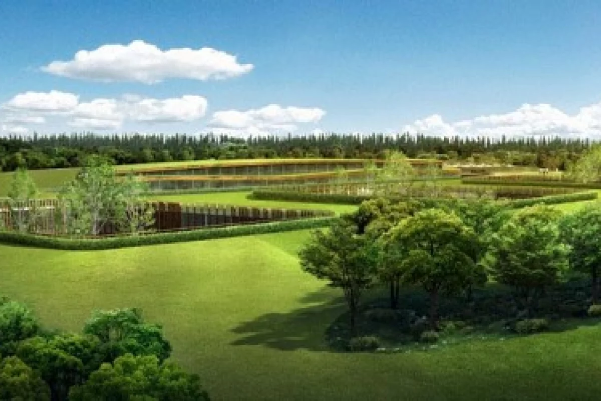 The proposed Hersham Golf Club hotel and spa, as seen from above-ground