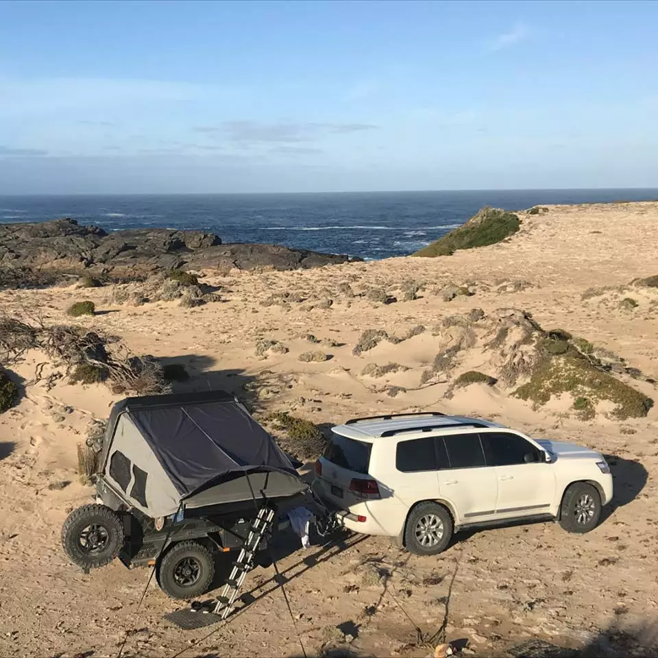 The hard top lifts at the push of a button, leaving just a few simple steps before the campers can jump into bed