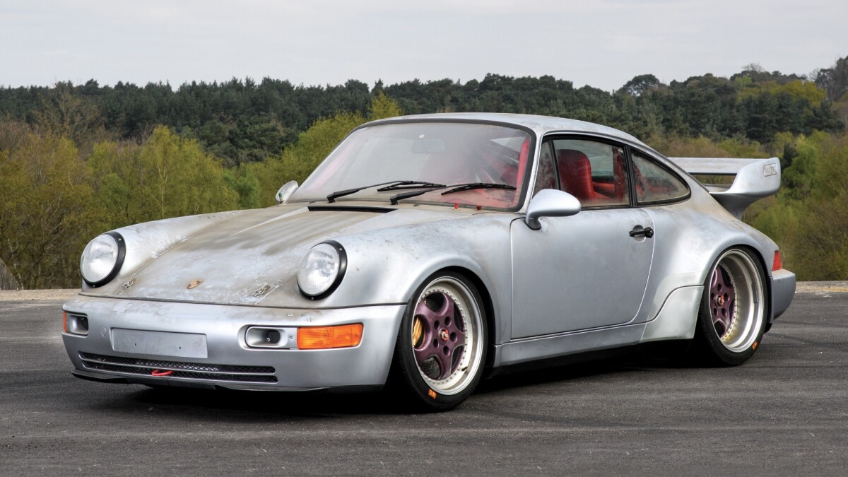 This fully race-prepared Porsche 911 RSR is one of just 51 made by Porsche. It is also one of just two that were fully trimmed inside. It has 10 km on the clock, and despite being nearly 25 years-old, it is still covered with the factory-applied protective Cosmoline coating. Check the auction link for images of this time-warp example of the wildest 911 ever made. The car sold for €2,016,000 ($2,254,033) setting a record for a 964 model 911 at auction. Auction Link