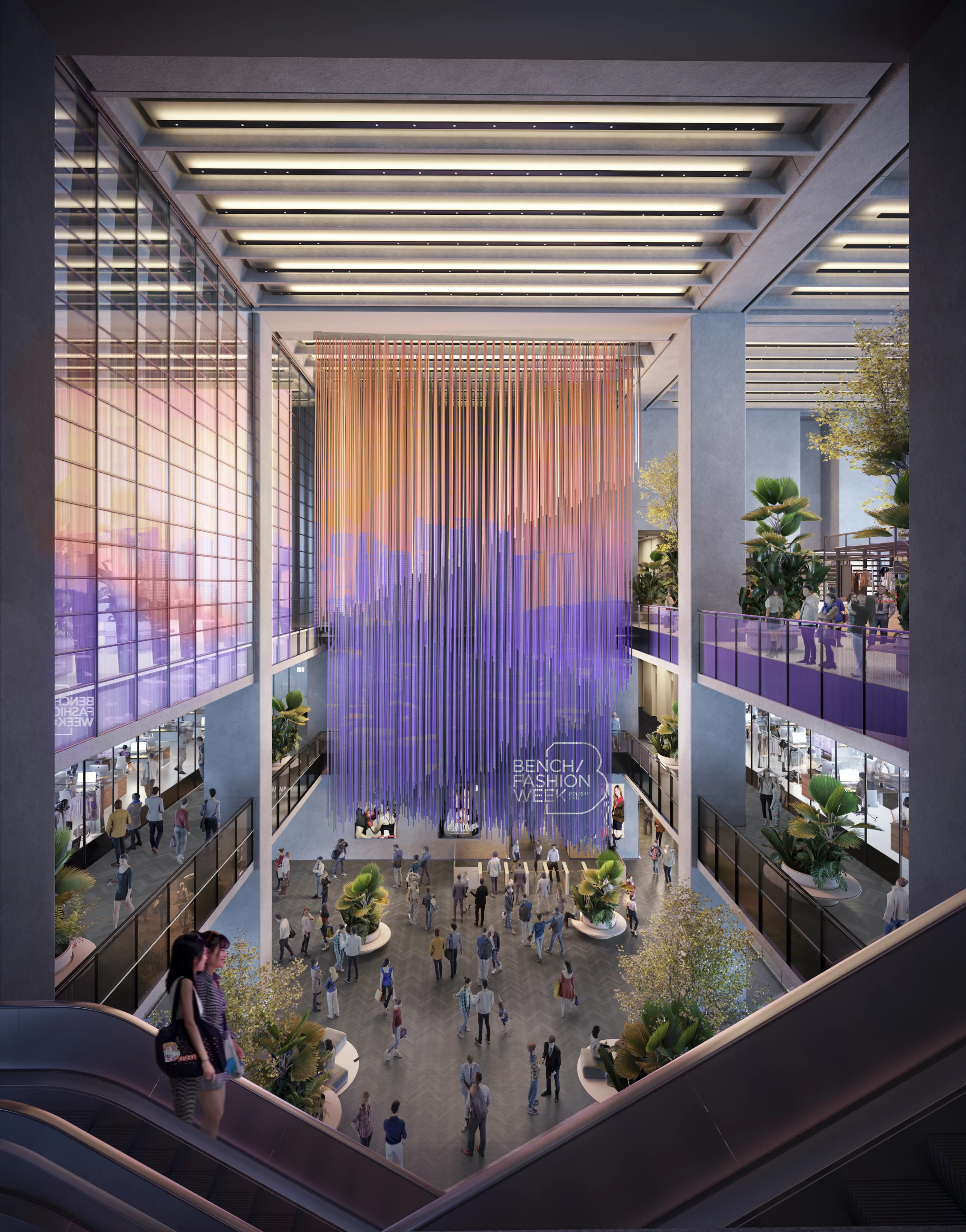 The Bench Headquarters will feature a large central atrium that wil be used for hosting events