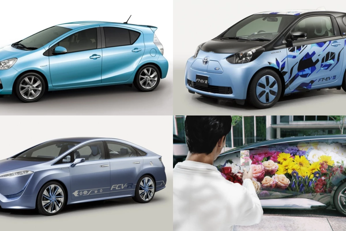 From top left, the Aqua, FT-EV III, FCV-R and Fun-Vii