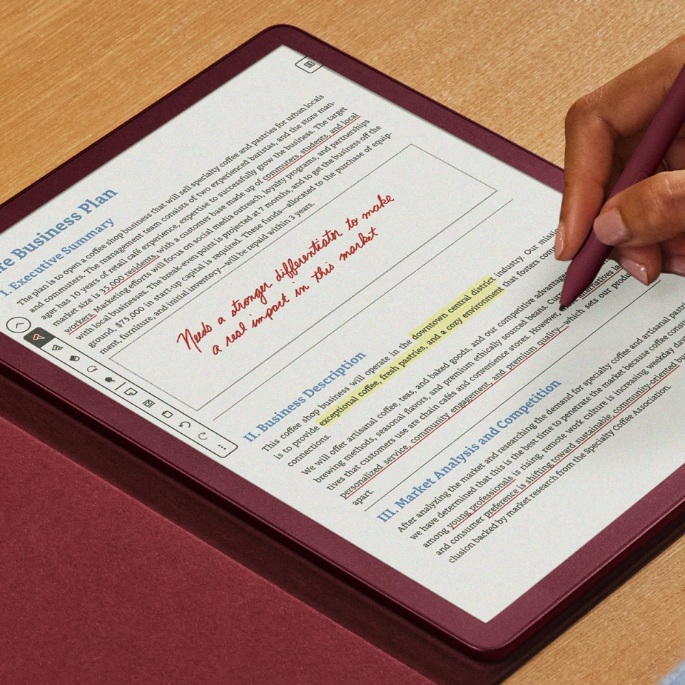 You can annotate PDFs as well as Microsoft Word documents, and export notes to Microsoft OneNote