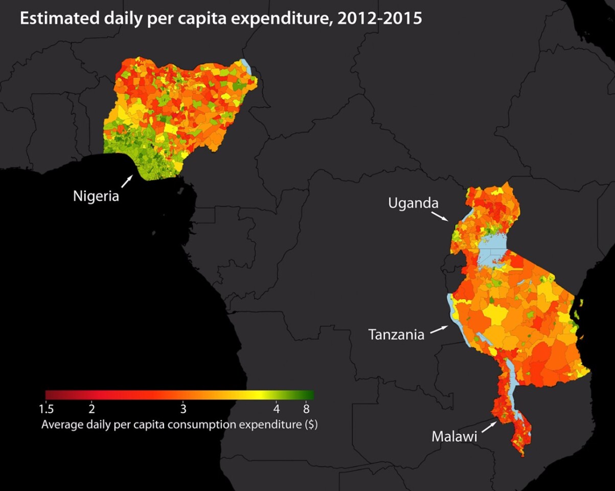 The researchers used the machine learning algorithm to analyse satellite data covering Uganda, Nigeria, Tanzania, Nigeria, Rwanda and Malawi