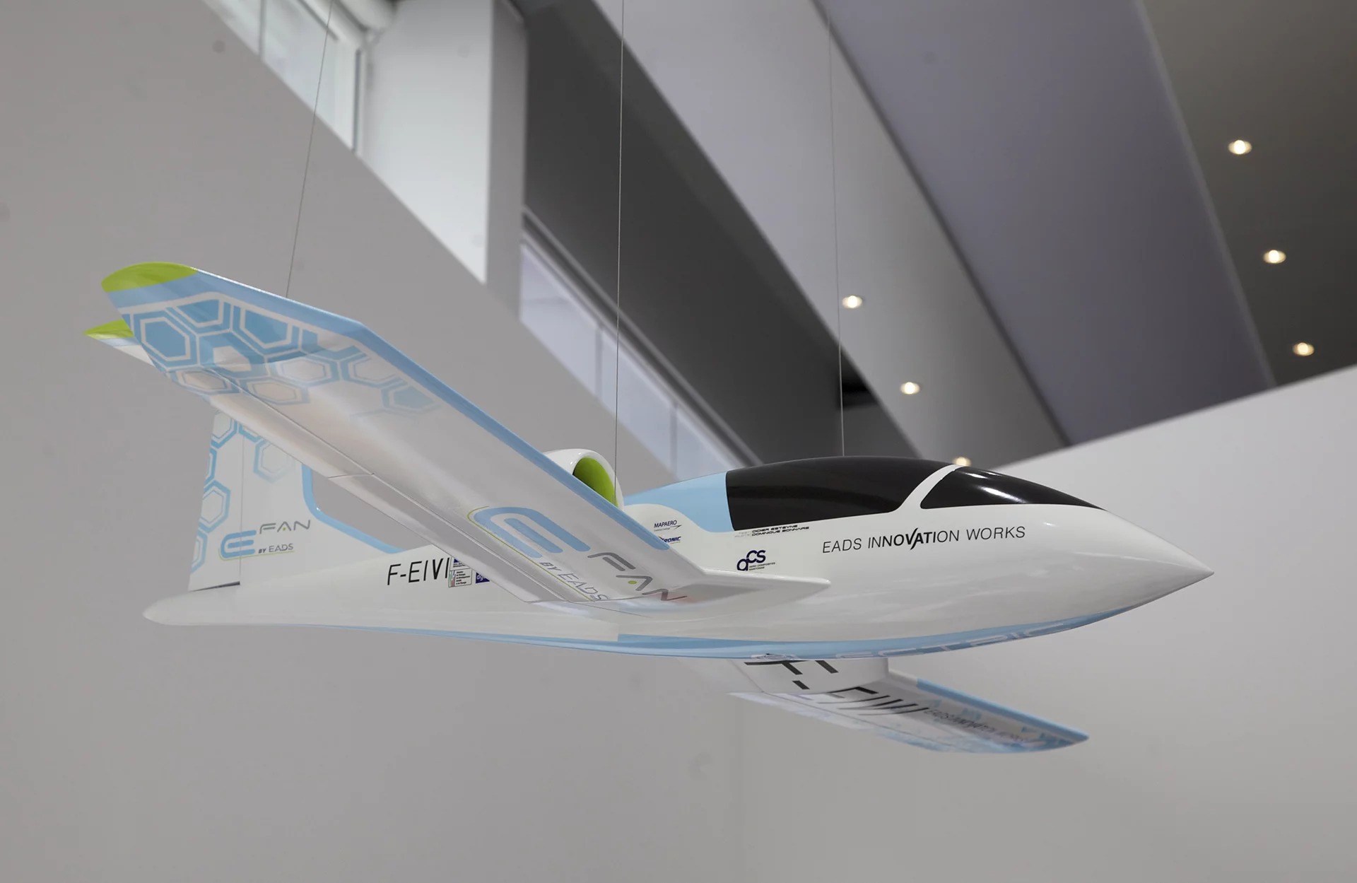 A mockup of EADS' E-Fan electric two-seater airplane (Photo: Gizmag)