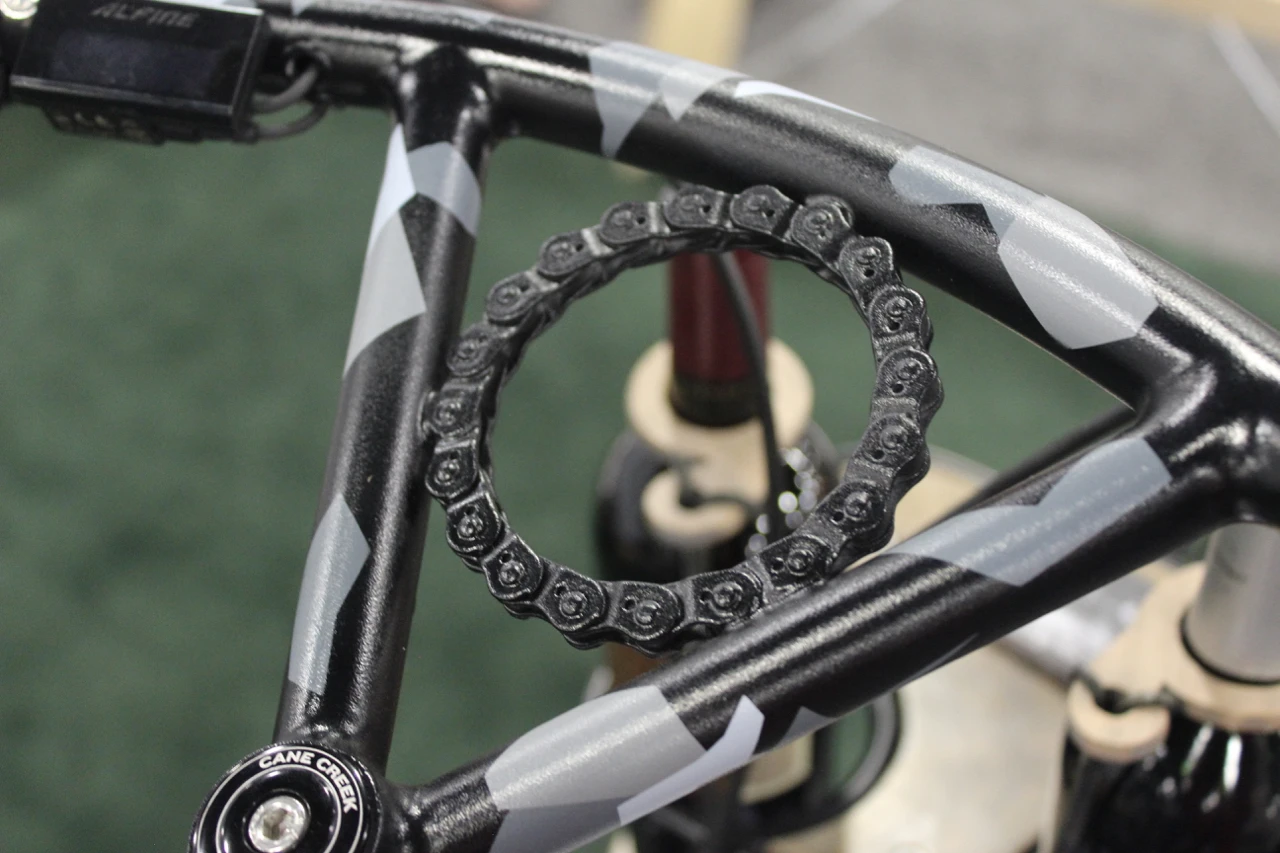 Shamrock Cycles made this chain-derived coffee cup holder for one of its bikes, which won Best City Bike/Utility Bike