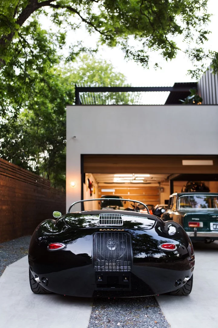The Autohaus' garage is used for the maintenance, display and storage of classic cars