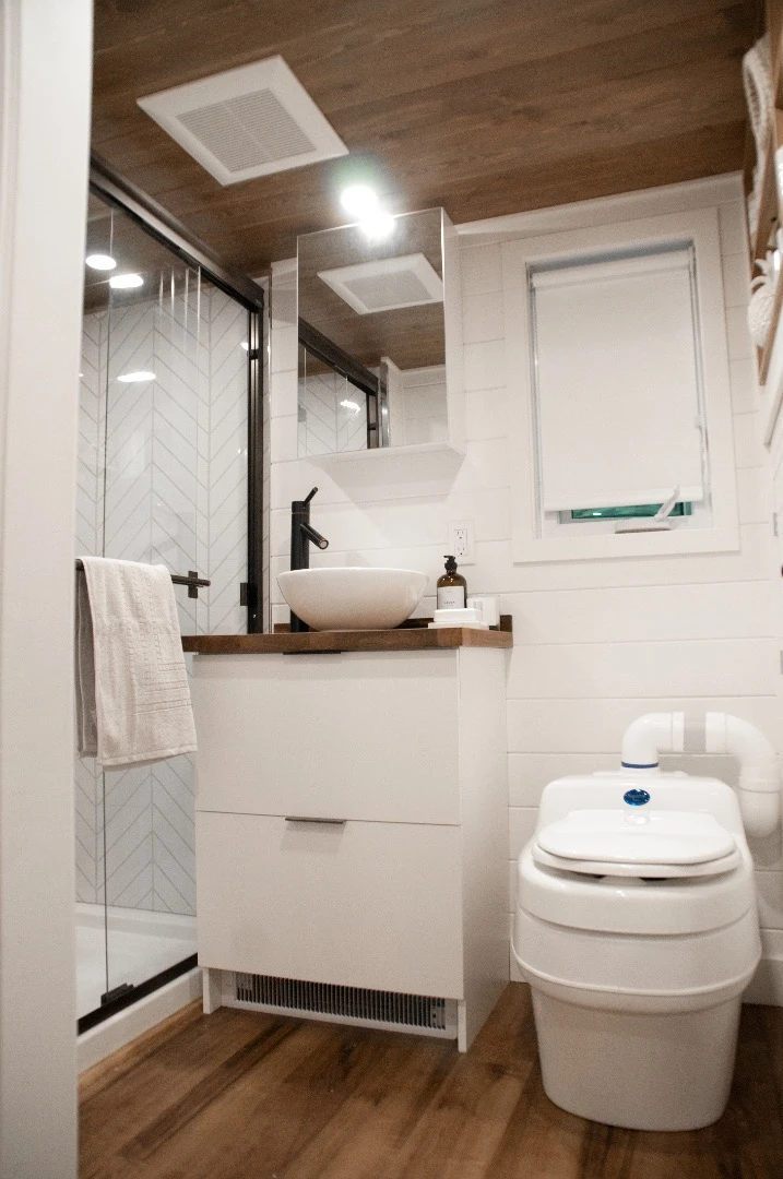 The Noyer's bathroom includes a composting toilet